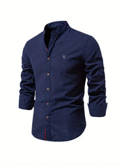 Men's Dress Shirt Long Sleeve Button-Up for Casual and Formal Occasions 4