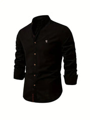 Men's Dress Shirt Long Sleeve Button-Up for Casual and Formal Occasions 6