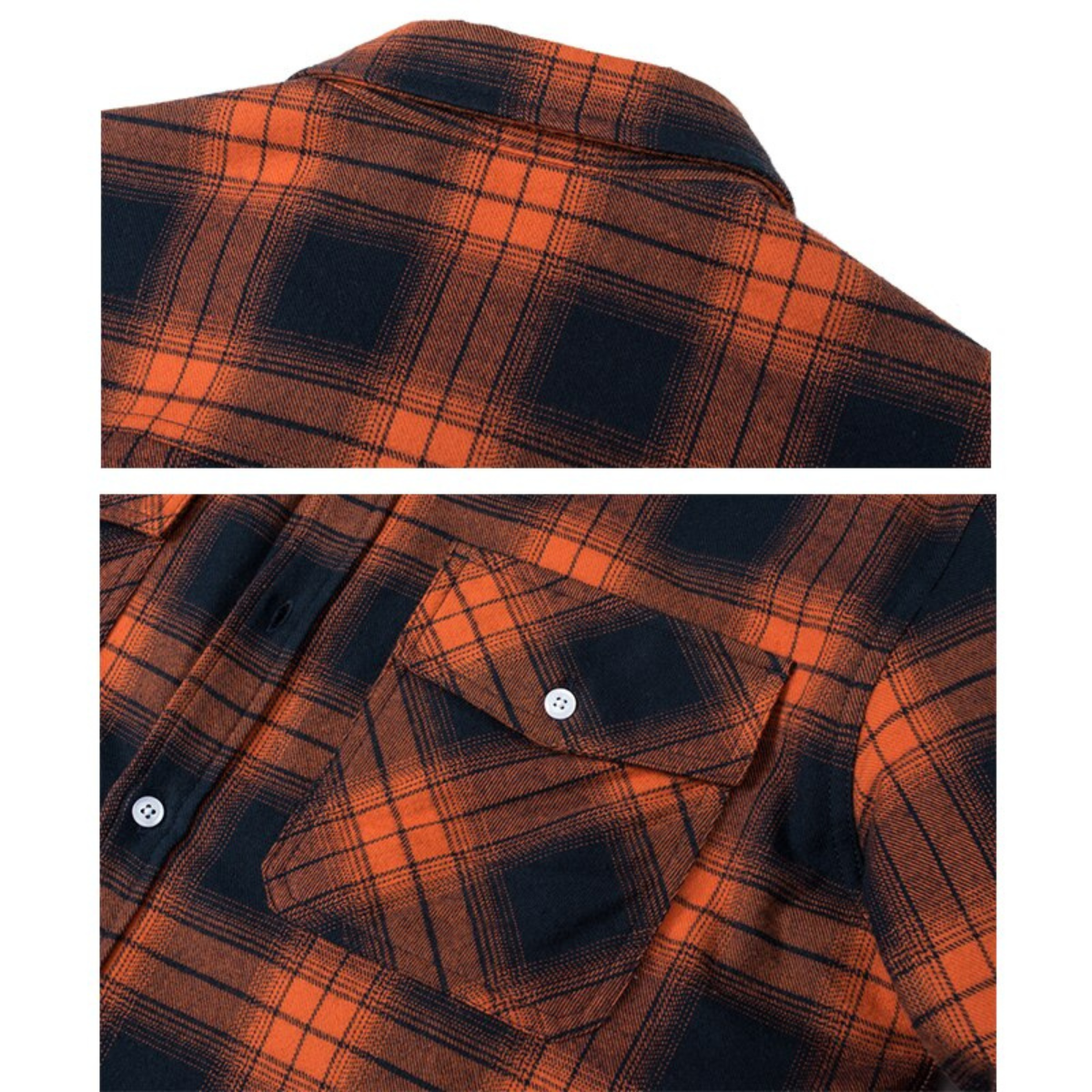 Men's Flannel Shirt Jacket with Sherpa Lining - Classic Plaid Design 4