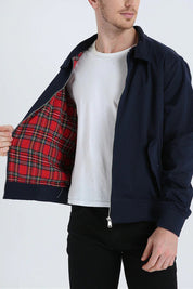 Men's Harrington Jacket with Multiple Pockets and Tailored Design 1