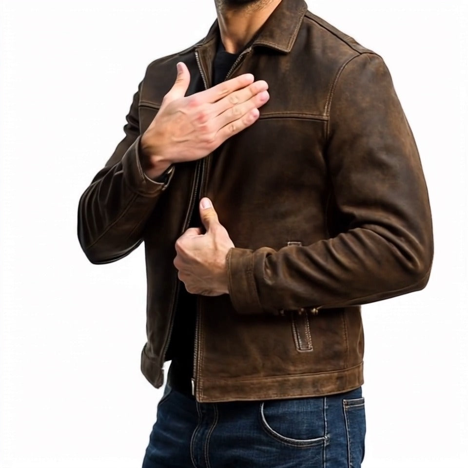 Men's Leather Jacket - Premium Quality, Tailored Fit for Versatile Style 1