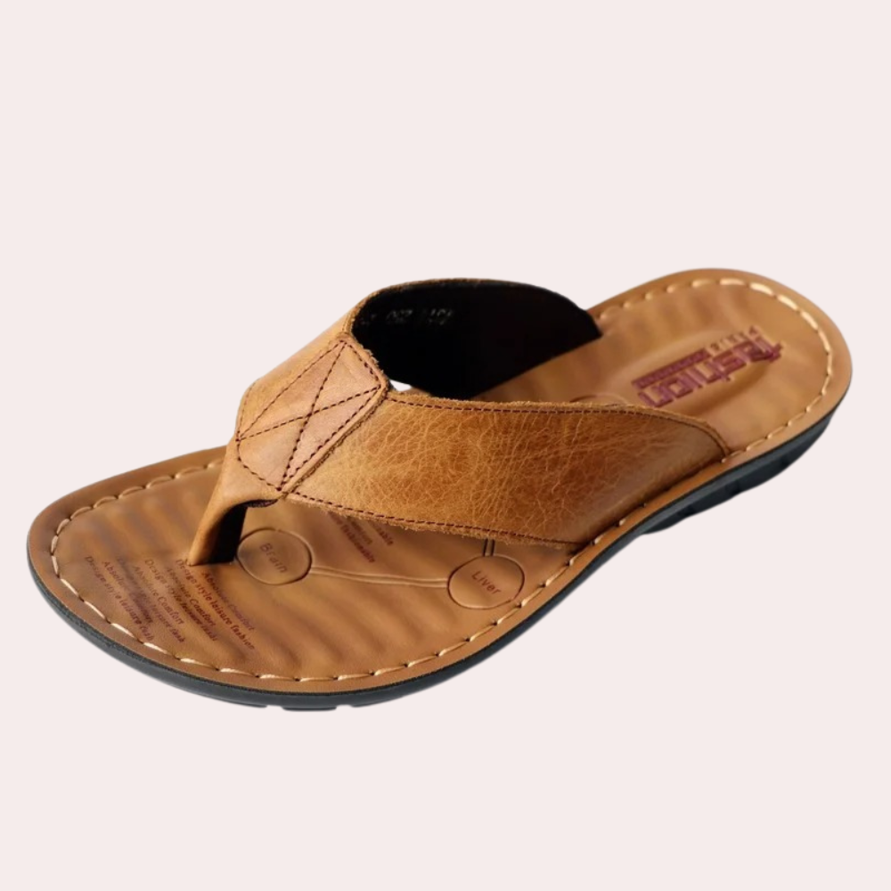 Men's Leather Summer Slippers - Comfortable and Stylish Footwear for Any Occasion 0