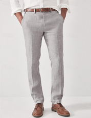 Men's Linen Pants - Elegant and Comfortable for Casual or Formal Wear 0