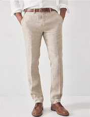 Men's Linen Pants - Elegant and Comfortable for Casual or Formal Wear 2