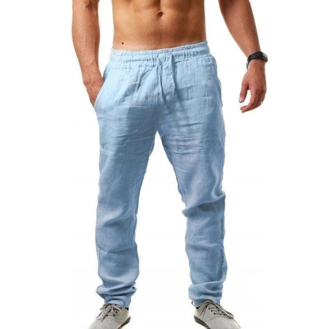 Men's Linen Pants for Summer - Lightweight and Breathable Casual Trousers 5