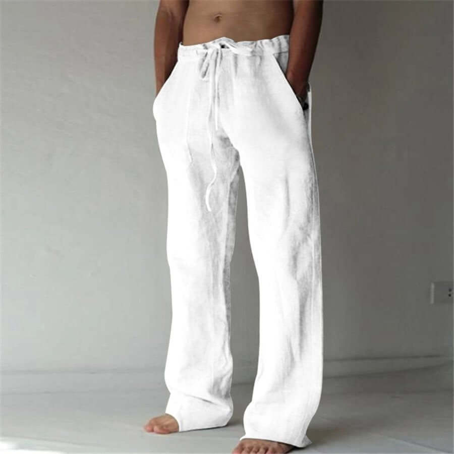 Men's Linen Pants with Drawstring - Relaxed Fit for Summer Comfort 4