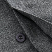 Men's Linen Shirt - Short Sleeve Cotton Blend for Summer Casual Style 3