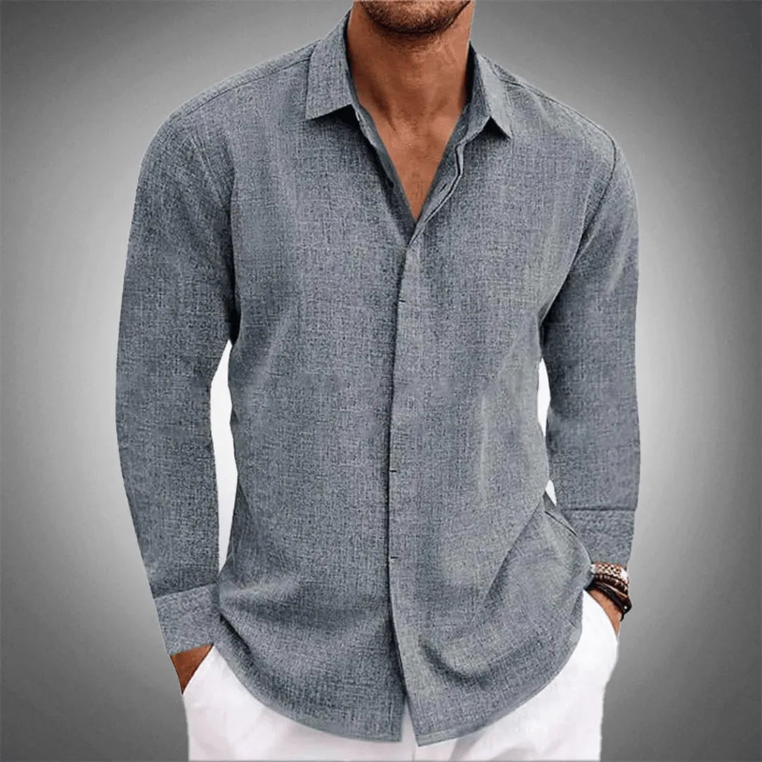 Men's Linen Shirt - Tailored Fit, Light & Breathable for Effortless Style 1