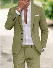 Men's Linen Suit - Lightweight and Stylish Wedding Suit for Men 0
