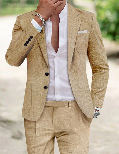 Men's Linen Suit - Lightweight and Stylish Wedding Suit for Men 8