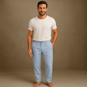 Men's Linen Summer Pants - Lightweight and Breathable Relaxed Fit