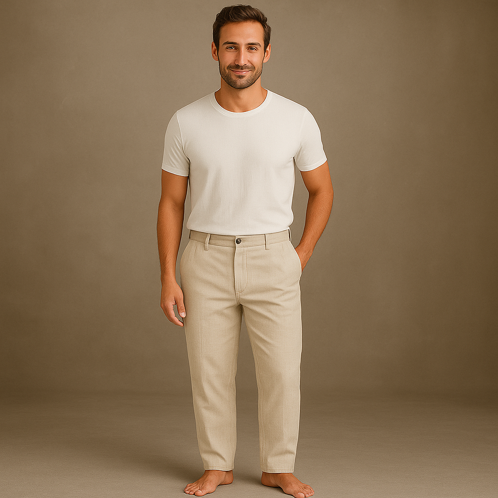Men's Linen Summer Pants - Lightweight and Breathable Relaxed Fit