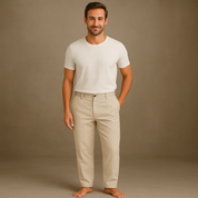 Men's Linen Summer Pants - Lightweight and Breathable Relaxed Fit
