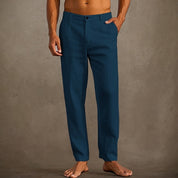 Men's Linen Summer Pants - Lightweight and Breathable Relaxed Fit 1