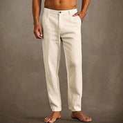 Men's Linen Summer Pants - Lightweight and Breathable Relaxed Fit 3