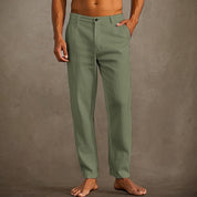 Men's Linen Summer Pants - Lightweight and Breathable Relaxed Fit 5