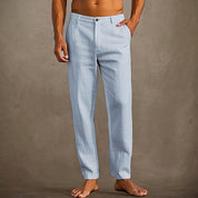 Men's Linen Summer Pants - Lightweight and Breathable Relaxed Fit 7