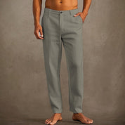 Men's Linen Summer Pants - Lightweight and Breathable Relaxed Fit 8