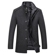 Men's Long Overcoat - Stylish Winter Coat for Formal and Casual Wear 2