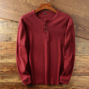 Men's Long Sleeve Henley Shirt - Casual Relaxed Fit Comfortable Top 3