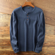 Men's Long Sleeve Henley Shirt - Casual Relaxed Fit Comfortable Top 4