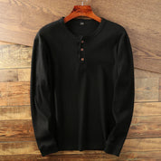Men's Long Sleeve Henley Shirt - Casual Relaxed Fit Comfortable Top 5