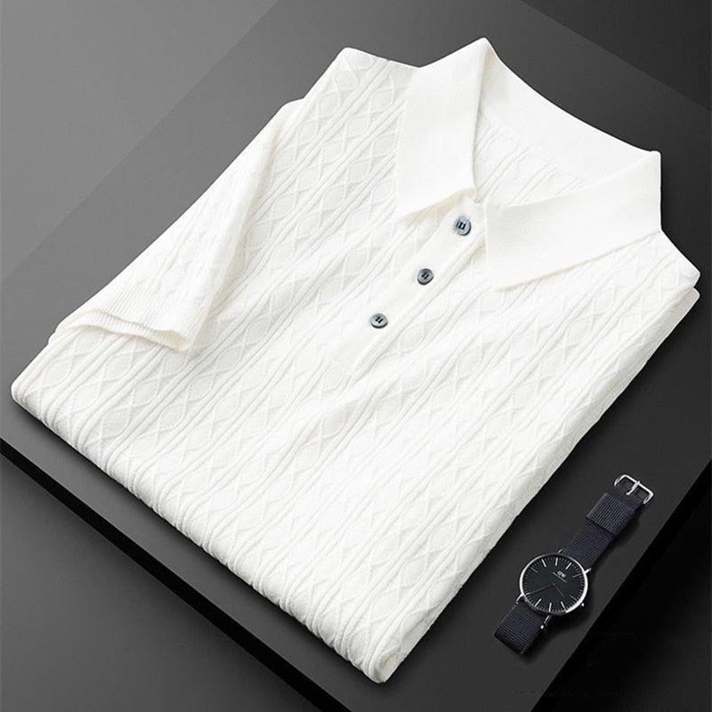 Men's Long Sleeve Polo Shirt - Soft, Classic Design for Casual Wear 2