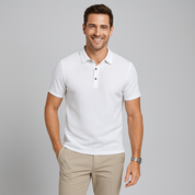 Men's Long Sleeve Polo Shirt - Structured Design for Casual or Office Wear12