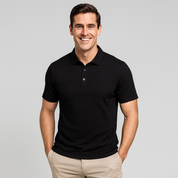 Men's Long Sleeve Polo Shirt - Structured Design for Casual or Office Wear12322