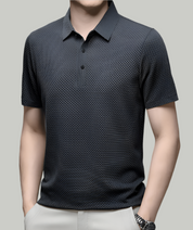 Men's Long Sleeve Polo Shirt - Structured Design for Casual or Office Wear 1