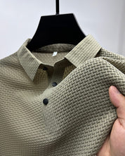 Men's Long Sleeve Polo Shirt - Structured Design for Casual or Office Wear 10