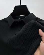 Men's Long Sleeve Polo Shirt - Structured Design for Casual or Office Wear 11