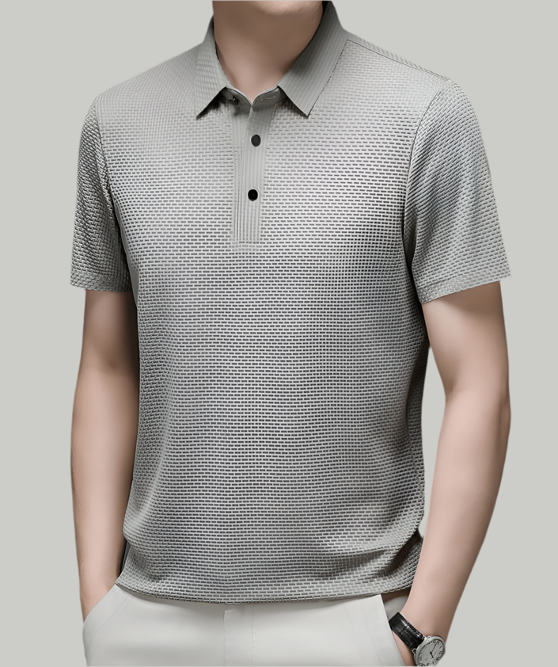 Men's Long Sleeve Polo Shirt - Structured Design for Casual or Office Wear 5