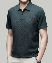 Men's Long Sleeve Polo Shirt - Structured Design for Casual or Office Wear 6