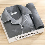 Men's Pajama Set - Classic Button-Up Shirt and Pants for Comfort and Style 1