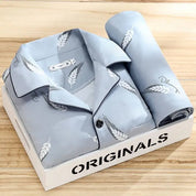 Men's Pajama Set - Classic Button-Up Shirt and Pants for Comfort and Style 8