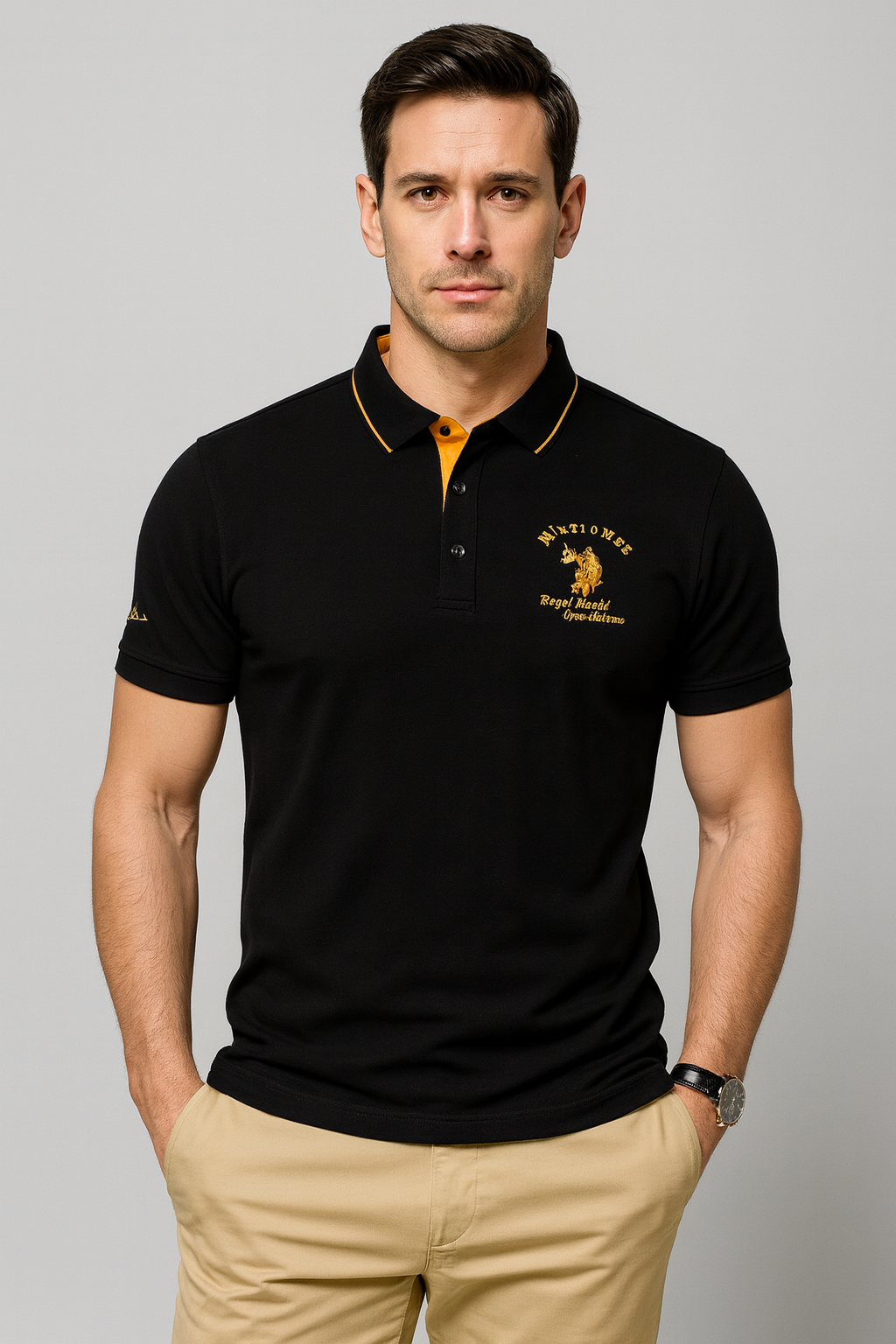 Men's Polo Shirt - Casual Lightweight Cotton Blend for Everyday Wear