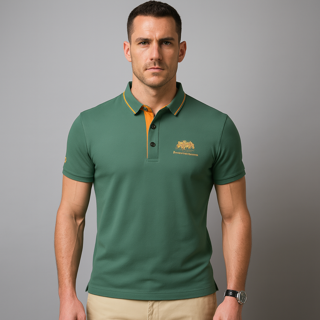 Men's Polo Shirt - Casual Lightweight Cotton Blend for Everyday Wear