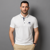 Men's Polo Shirt - Casual Lightweight Cotton Blend for Everyday Wear
