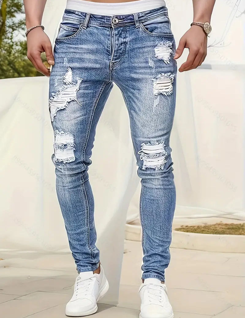 Men's Ripped Skinny Jeans 0