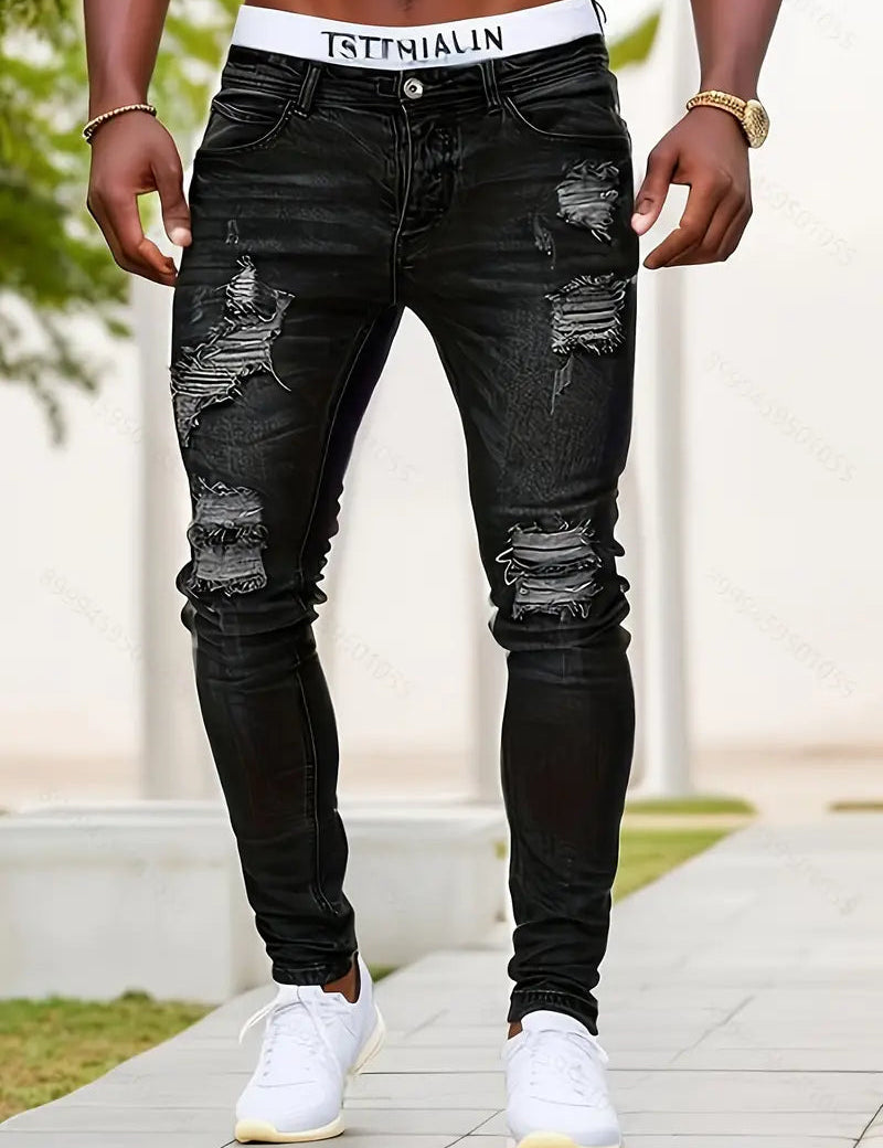 Men's Ripped Skinny Jeans 1