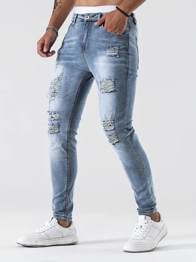 Men's Ripped Skinny Jeans 6