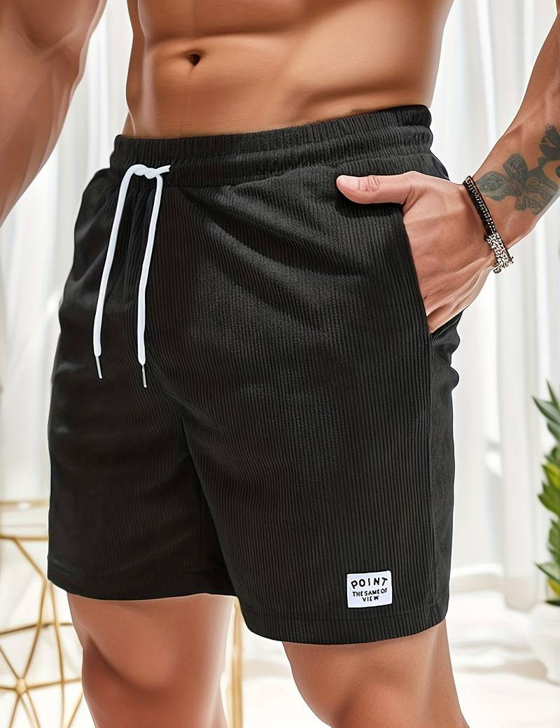 Men's Striped Summer Shorts - Lightweight Breathable Casual Fit 1