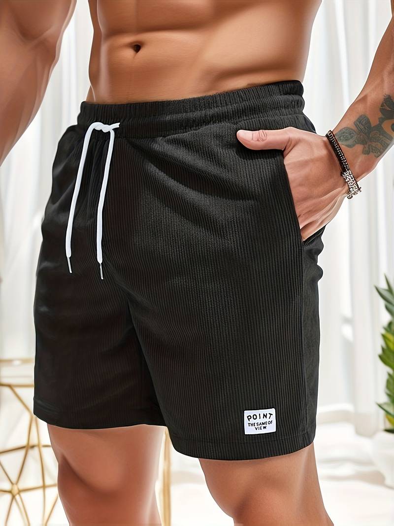 Men's Striped Summer Shorts - Lightweight Breathable Casual Fit 1