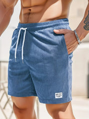 Men's Striped Summer Shorts - Lightweight Breathable Casual Fit 3