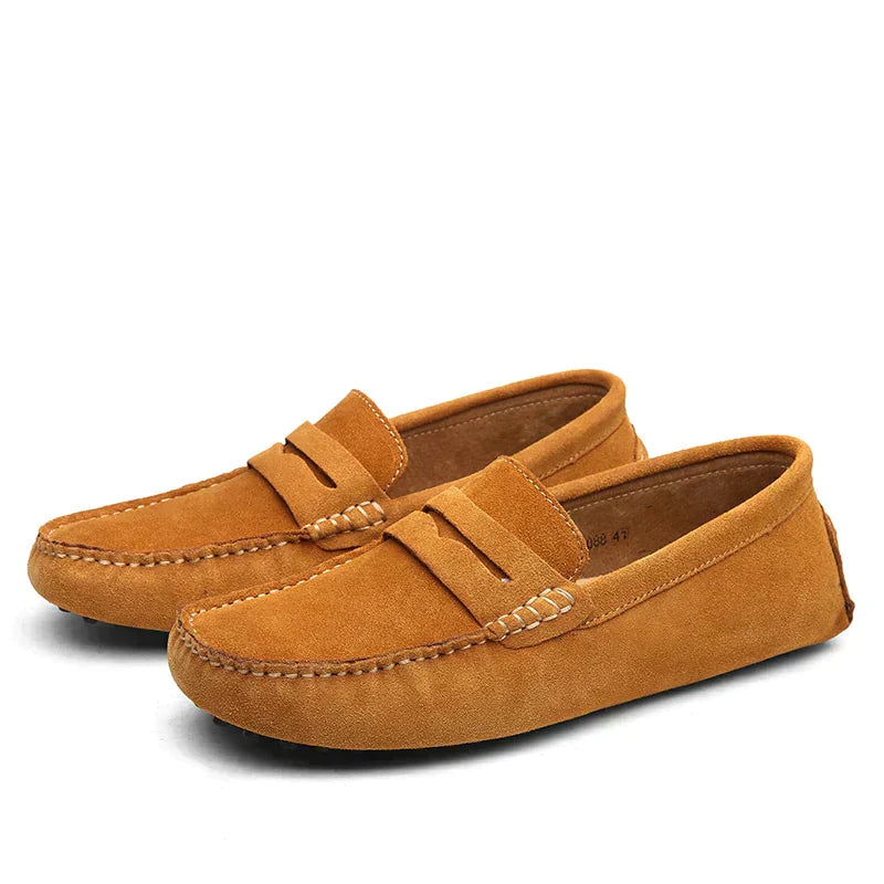 Men's Suede Loafers - Casual Brown Loafer Shoes for Everyday Wear 11