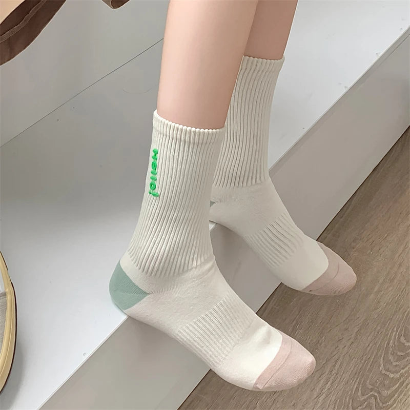 HelloPairs Women's Warm Crew Socks