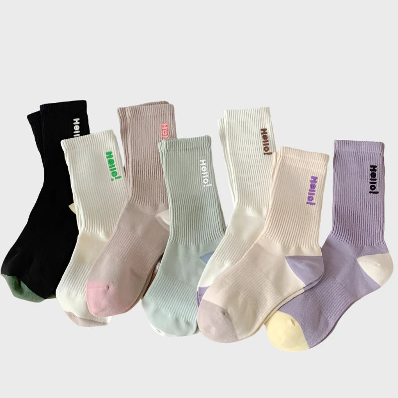 HelloPairs Women's Warm Crew Socks