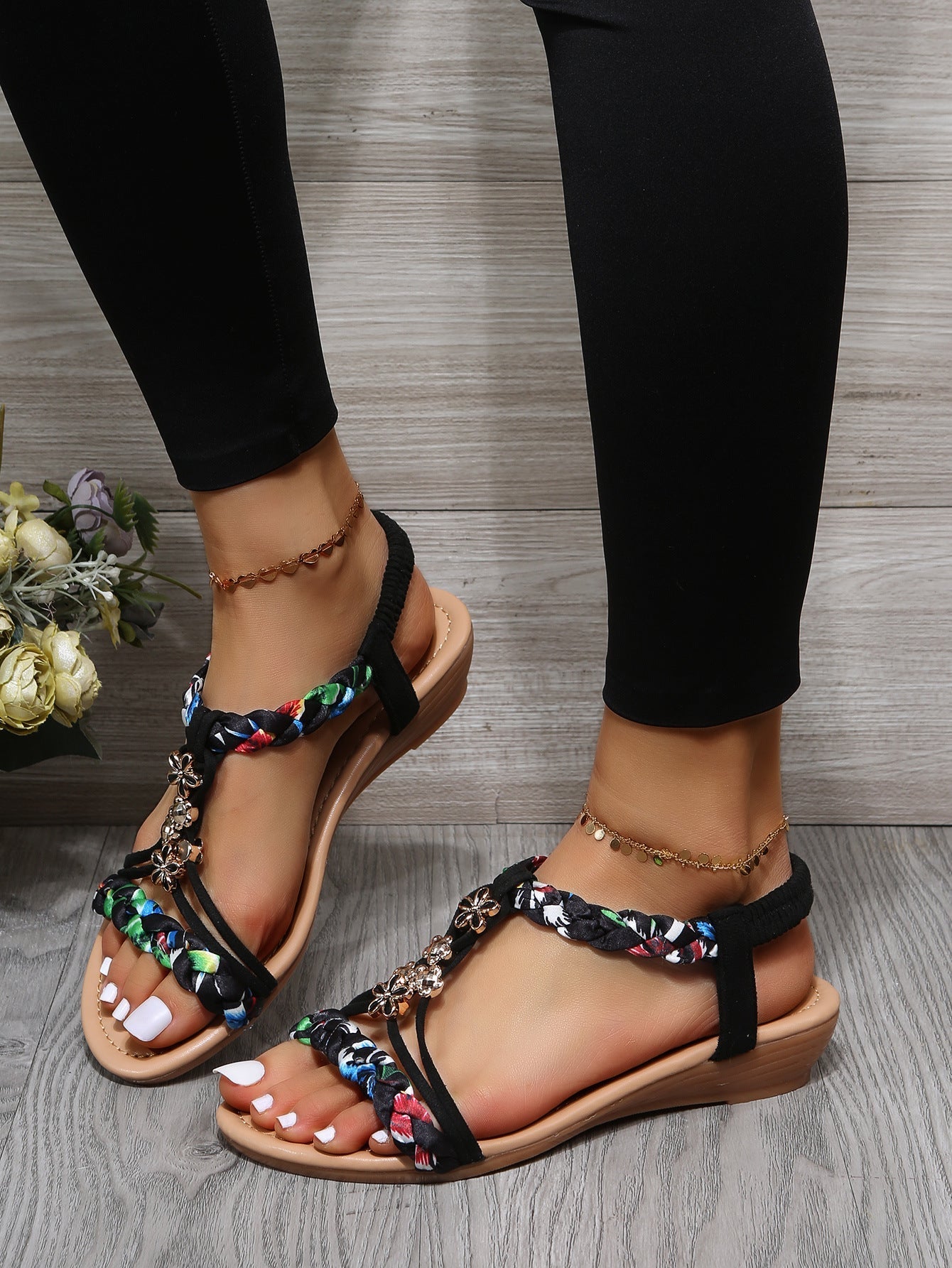 Bethy Strappy Wedge Sandals for Women