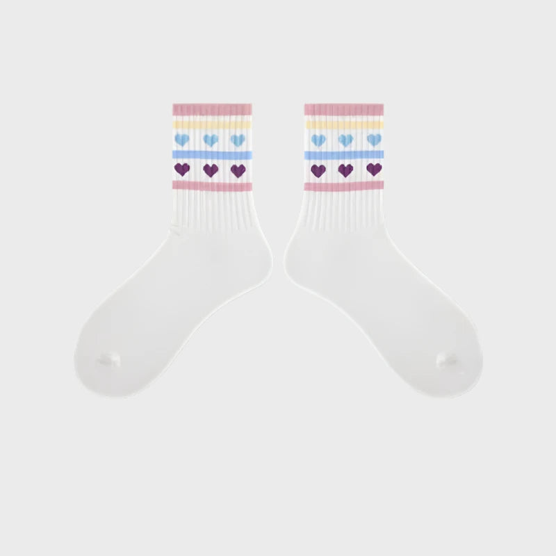 Lumi Colorful Mid-Legth Cotton Socks for Women